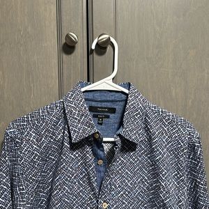 Tahari, Slim Fit, Medium, Long Sleeve Button Down